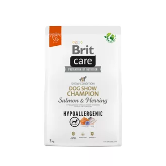   Brit Care Dog Show Champion Salmon & Herring 3kg - hipoallergén kutyatáp lazaccal és heringgel, a kiváló szőrminőségért