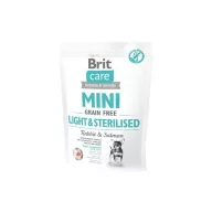   Brit Care Mini Grain-Free Light & Sterilized Rabbit & Salmon 400g - ivartalanított vagy hízásra hajlamos kistestű kutyák számára
