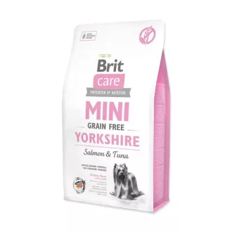   Brit Care Mini Grain-Free Yorkshire Salmon & Tuna 2kg- halas hipoallergén, gabonamentes kutyatáp Yorkshire terrierek számára