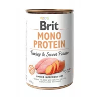   Brit Mono Protein Turkey & Sweet Potato konzerv 400g - gabonamentes, pulyka és édesburgonya konzerv kutyáknak