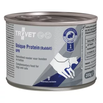   Trovet Unique Protein Rabbit (UPR) - Egyféle fehérjéből álló konzerv nyúlhússal kutyáknak és macskáknak 200g