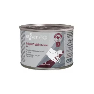   Trovet Unique Protein Turkey (UPT) - Egyféle fehérjéből álló konzerv pulykahússal kutyáknak és macskáknak 200g