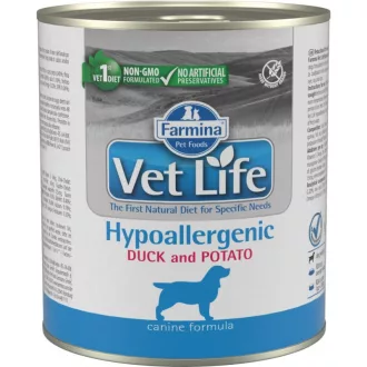   Vet Life Hypoallergenic Duck&potato dog konzerv 300g - kacsa&burgonya kutya konzerv