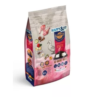   Happy&Fit Superior Hipoallergén kutyatáp - Kacsa, halolajjal és almával 2,5kg