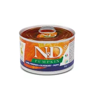   N&D Pumpkin Dog Lamb Puppy Mini 140g - kölyök kutya konzerv bárány, áfonya, sütőtök 