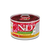   N&D Quinoa Skin & Coat Dog Quail Mini Adult 140g - kutya konzerv fürj, quinoa