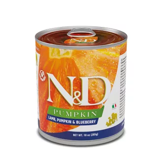   N&D Pumpkin Dog Lamb Adult 285g - kutya konzerv bárány, áfonya, sütőtök 